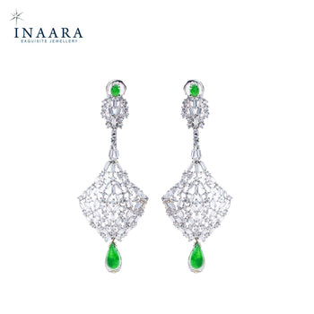 Baguette Emerald Necklace Set