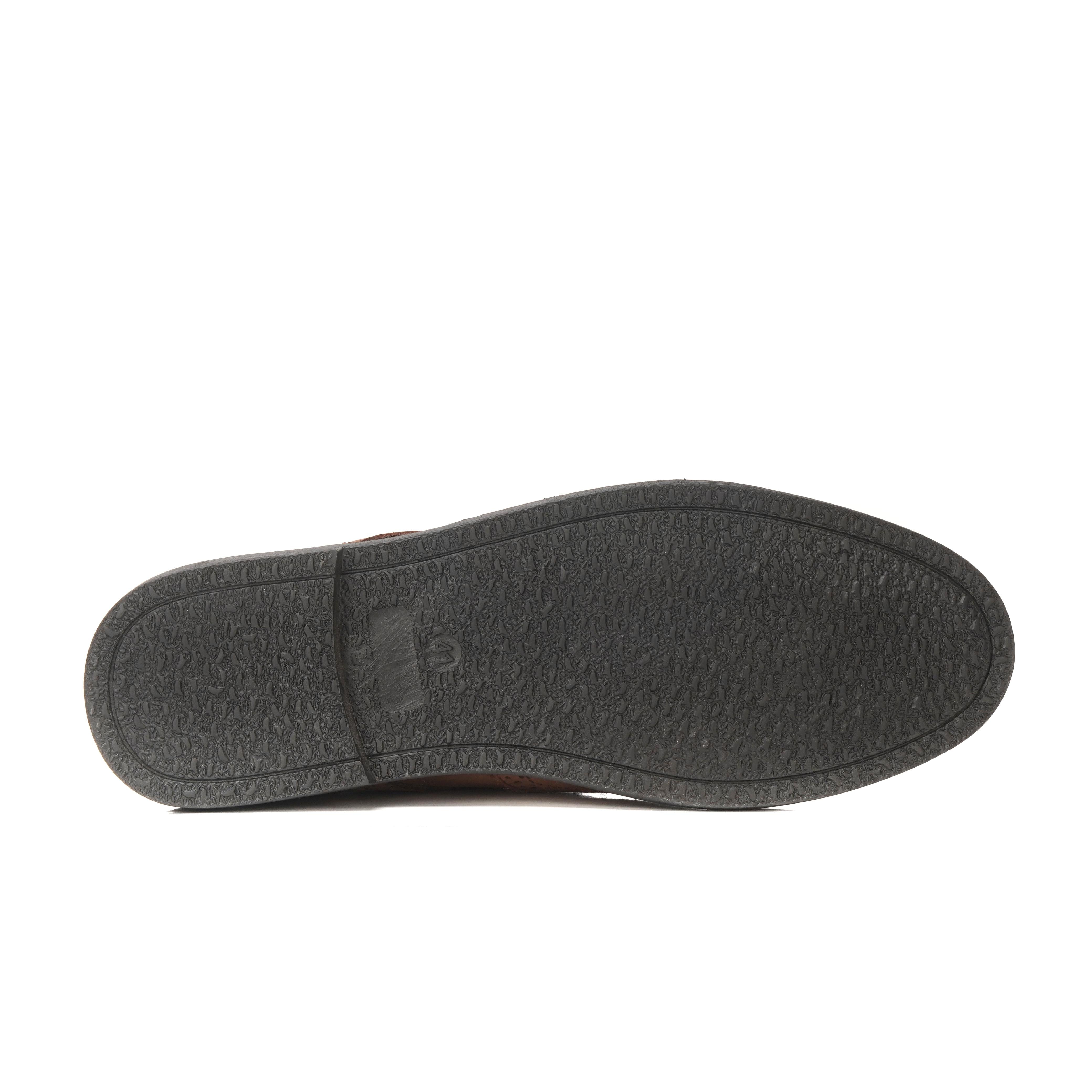 7058-Dark Oily Brown Casual Shoes - DeVogue