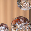 Crystal Bubble Sphere Books Holder on Mirrored Stand Pair