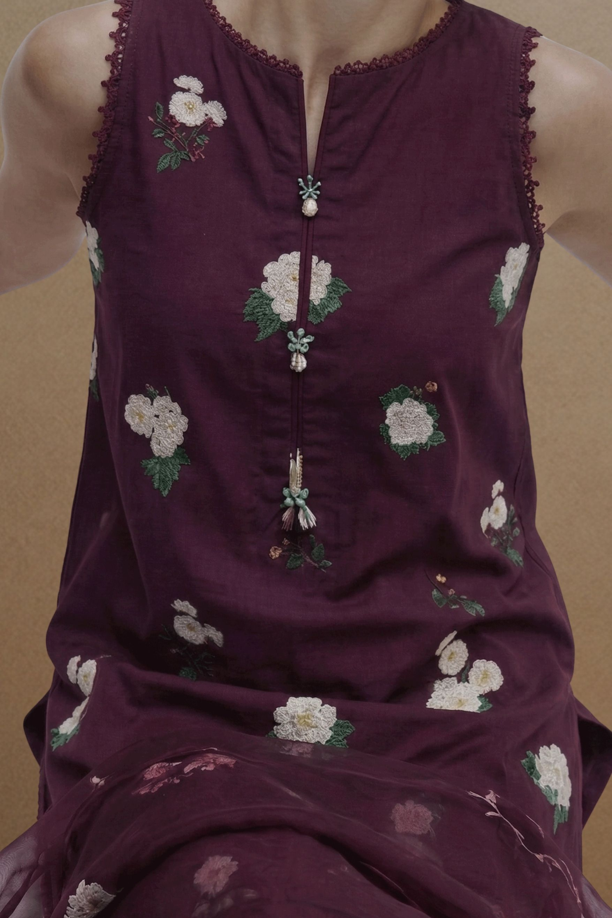 Prune - Printed Lawn Suit – view 5