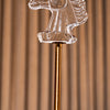 Crystal Horse Head Sculpture on Brass Pedestal