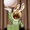 Bunny Astronaut Figure (Wireless charger and LED lamp) Holding Moon