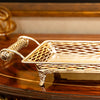 Silver Gallery Serving Tray with Lattice Sides