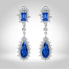 Synthetic Blue Sapphire Earrings