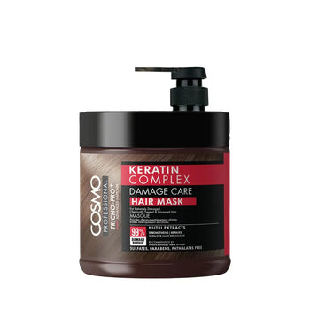 Cosmo Professional Keratin Complex Damage Care Hair Mask 1000Ml - Mmall