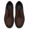 7069-Oily Brown Casual Suede Shoes With Extra Comfort On Back