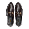 St-05-Brown Cow Leather Horse Bit Formal Loafer Style In Rubber Sole