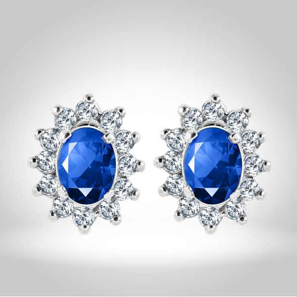 Blue Sapphire Earrings