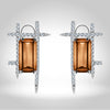 Smoky Topaz (Synthetic) - Earrings