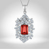 Garnet Queen Pendant Set