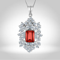 Garnet Queen Pendant Set