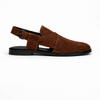 Cl-04 Brown Suede Peshawari Chappal
