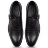 7012-Black Rubber Sole Cow Leather Formal