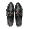 Black Cow Leather Horse Bit Formal Loafer