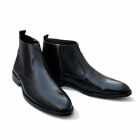 LT-01 Black Mild Ankle Boots Cow Leather - DeVogue