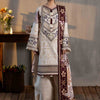 Printed Embroidered Suit
