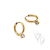 Zircon Drop Hoops - 14mm