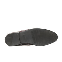 5004-Hot Maroon Cow Leather Formal Loafer Style In Rubber sole - DeVogue