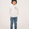 Boys White Fleece Zipper