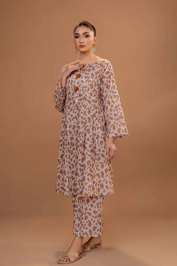 Safwa | Cocoa Charm – Printed Lawn 2PC Ready to Wear (P000424) - Mmall