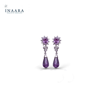 Purple Drop Earrings