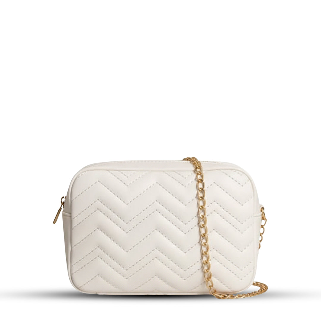 Aura White women's crossbody bag in white by Bag X