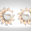 Floral Peach Earrings