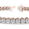 "U Chaton" Classic Brilliant Cut Moissanite Diamonds Bracelet