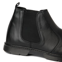 8017-Black Chelsea Boots - DeVogue