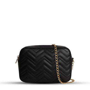 Aura Black women's crossbody bag in black by Bag X