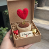 Muhabbat Ka Poda -Crochet Heart Pot Gift