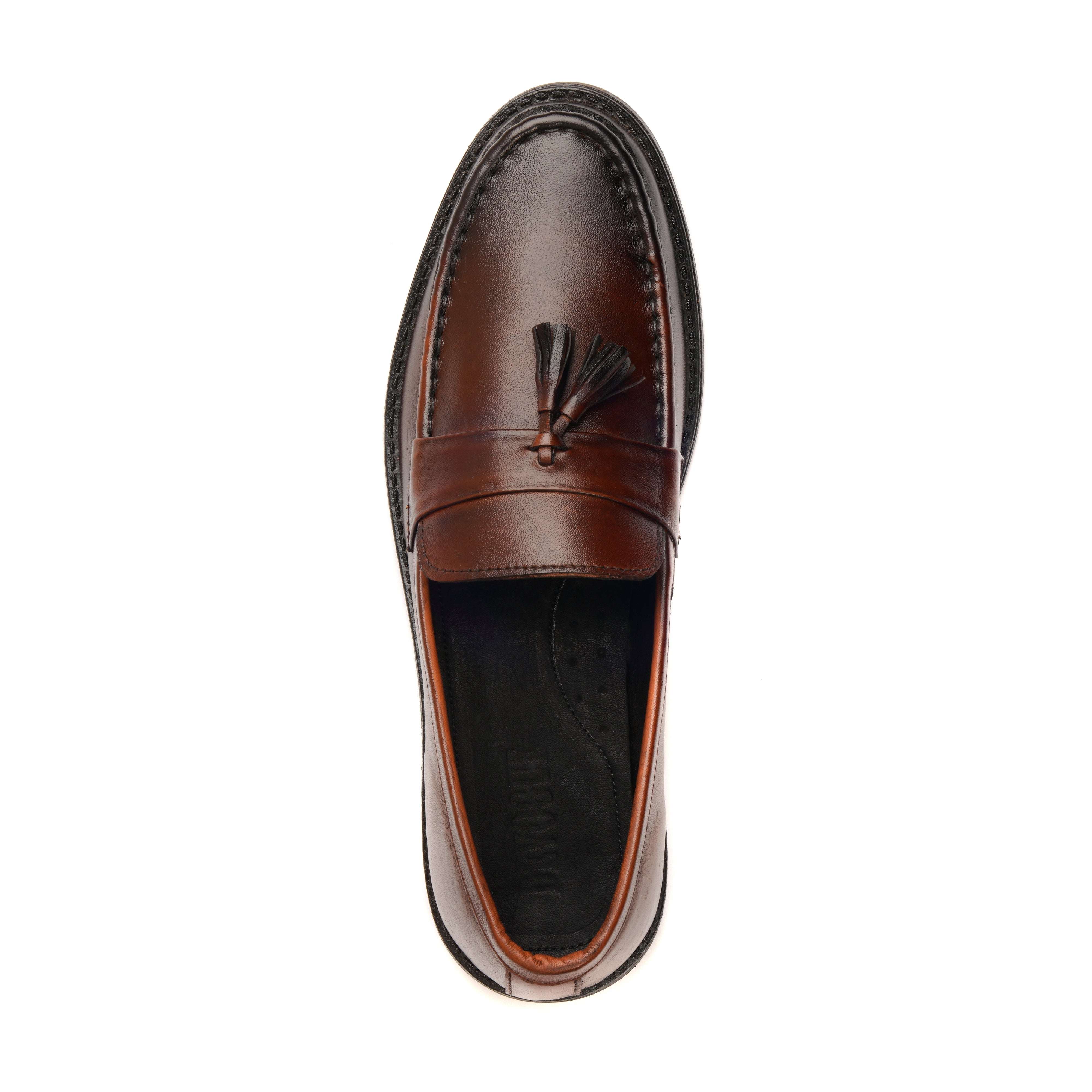 ST-10-Brown loafers with Patina finish - DeVogue