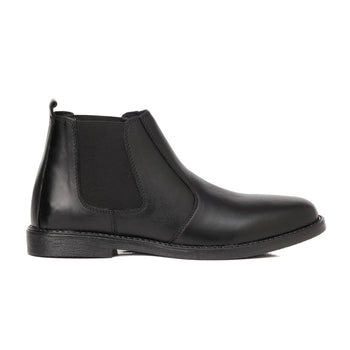 Black Cow Leather Chelsea Boots - Mmall