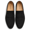 5002-Black Suede Cow Leather Formal Loafer Style