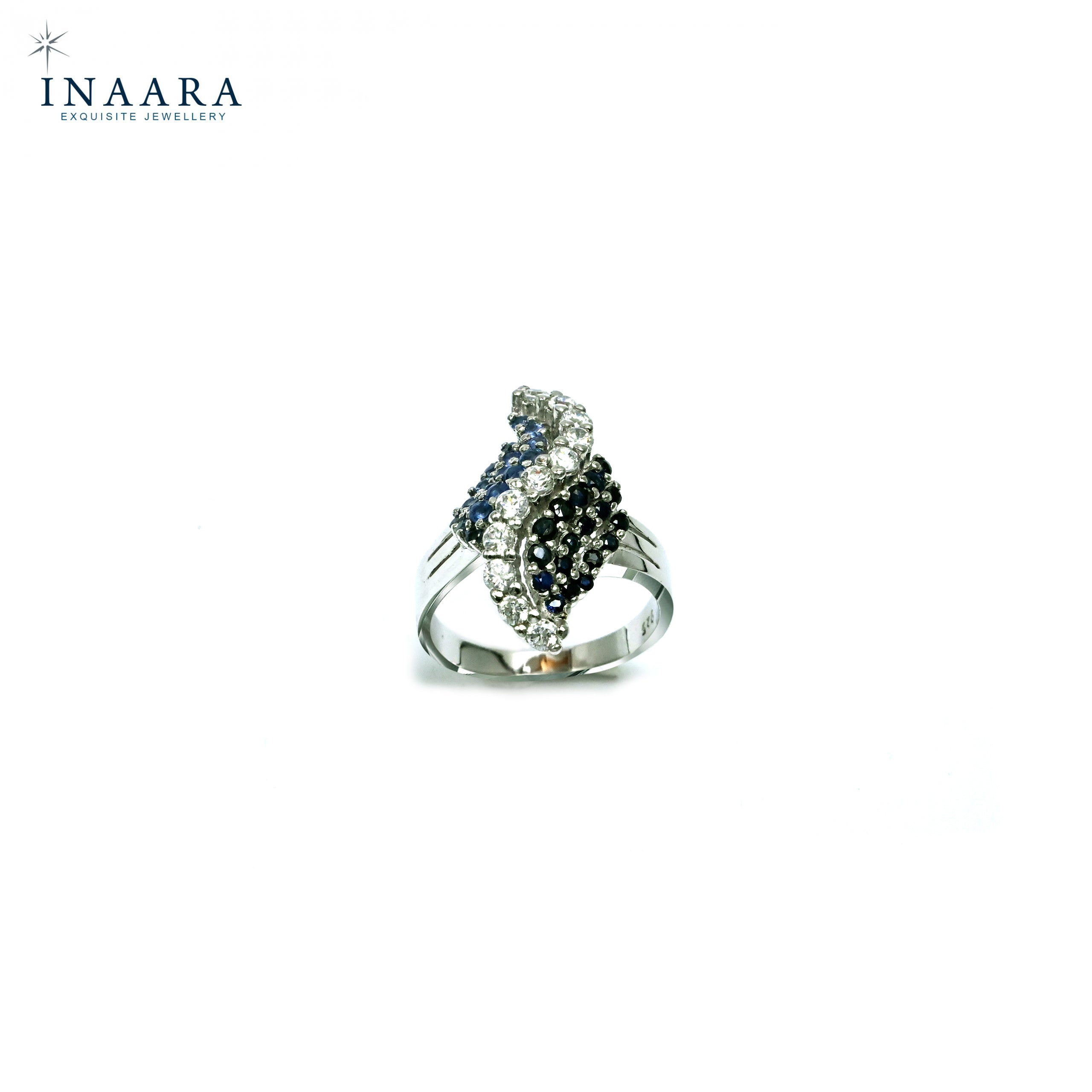 Blue Colour Leaf Ring