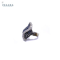 Blue Colour Leaf Ring