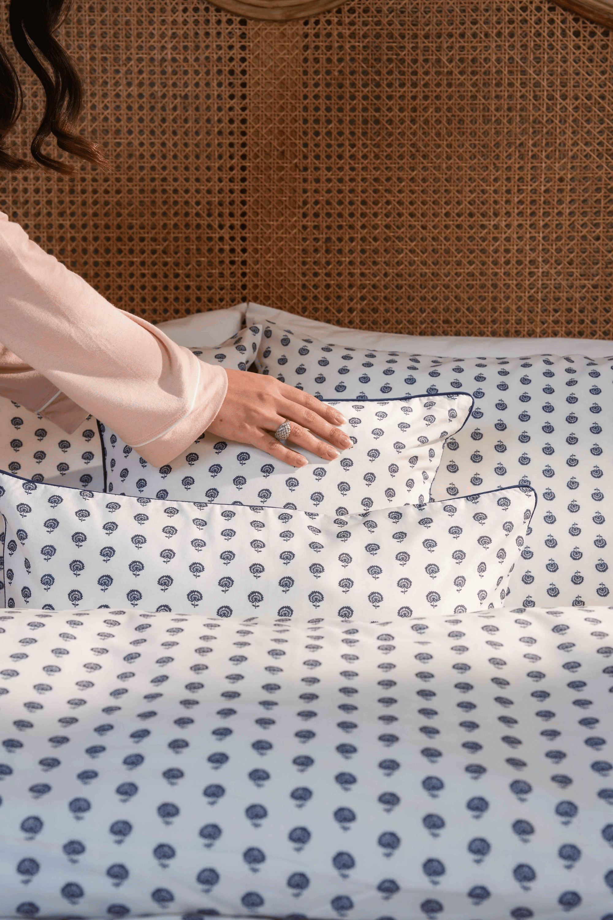 Indigo Medallion Percale Pillows & Cushions – view 5