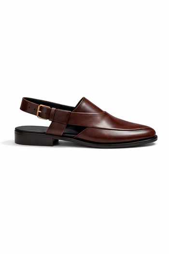 CL-02 Brown Peshawari Chappal - DeVogue