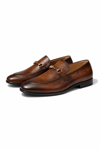 4011-Patina Cow Leather Formal Horse Bit Style - DeVogue