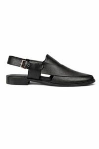 CL-03 Black Peshawari Chappal - DeVogue