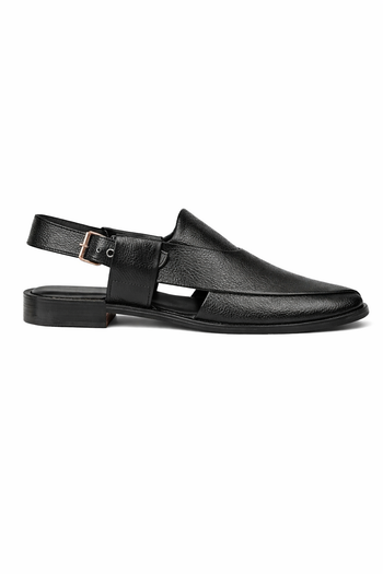 CL-03 Black Peshawari Chappal - DeVogue