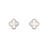 Silver Pearl Motif Earrings