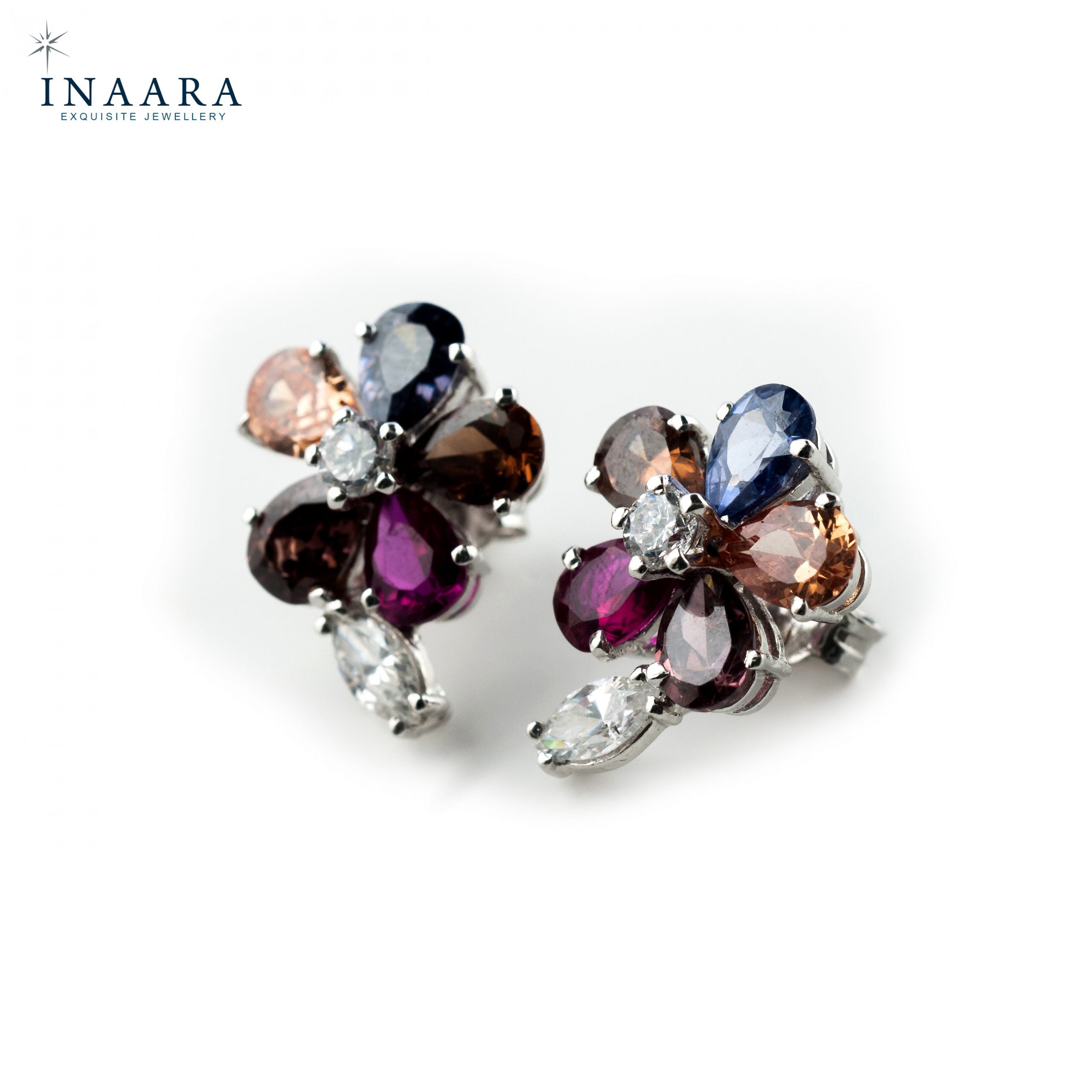 Multi Color Zircon Earrings