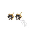 Floral Stud - Sapphire