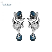 Blue Sapphire Lines Pendant Set
