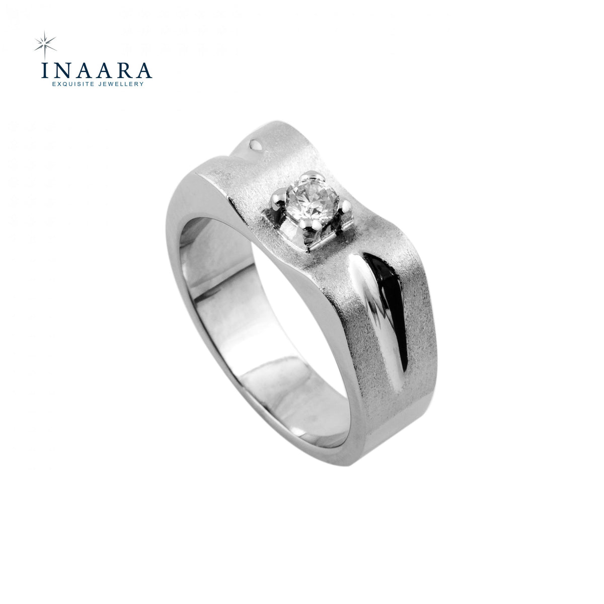 Wavy Solitaire Ring