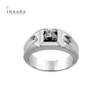 Silver Curve Solitaire Ring