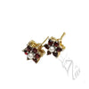 Floral Stud - Ruby