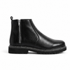 8020-Black Zipper Chelsea Boots