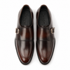 7011-Brown Rubber Sole Cow Leather Formal